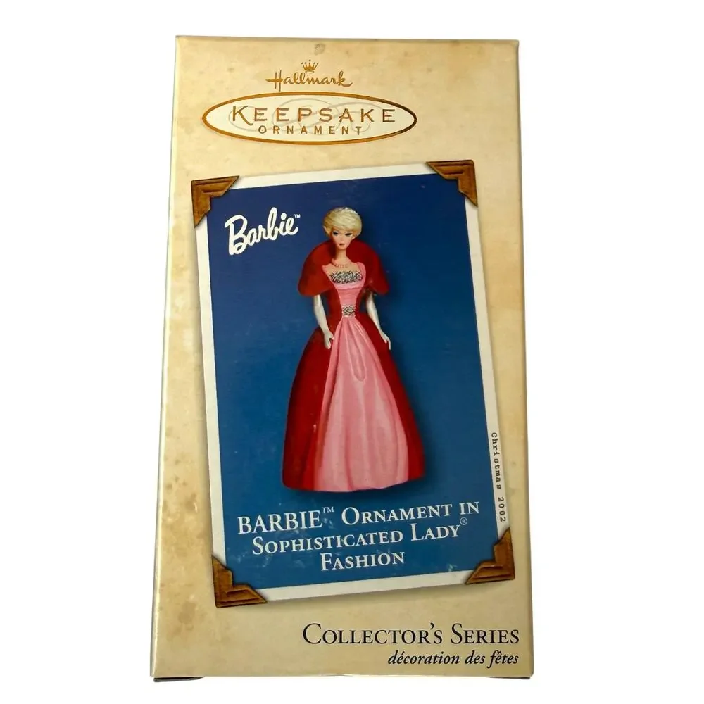 Vintage Hallmark Barbie Ornament 2002 Sophisticated Lady Fashion QX8203 in Box